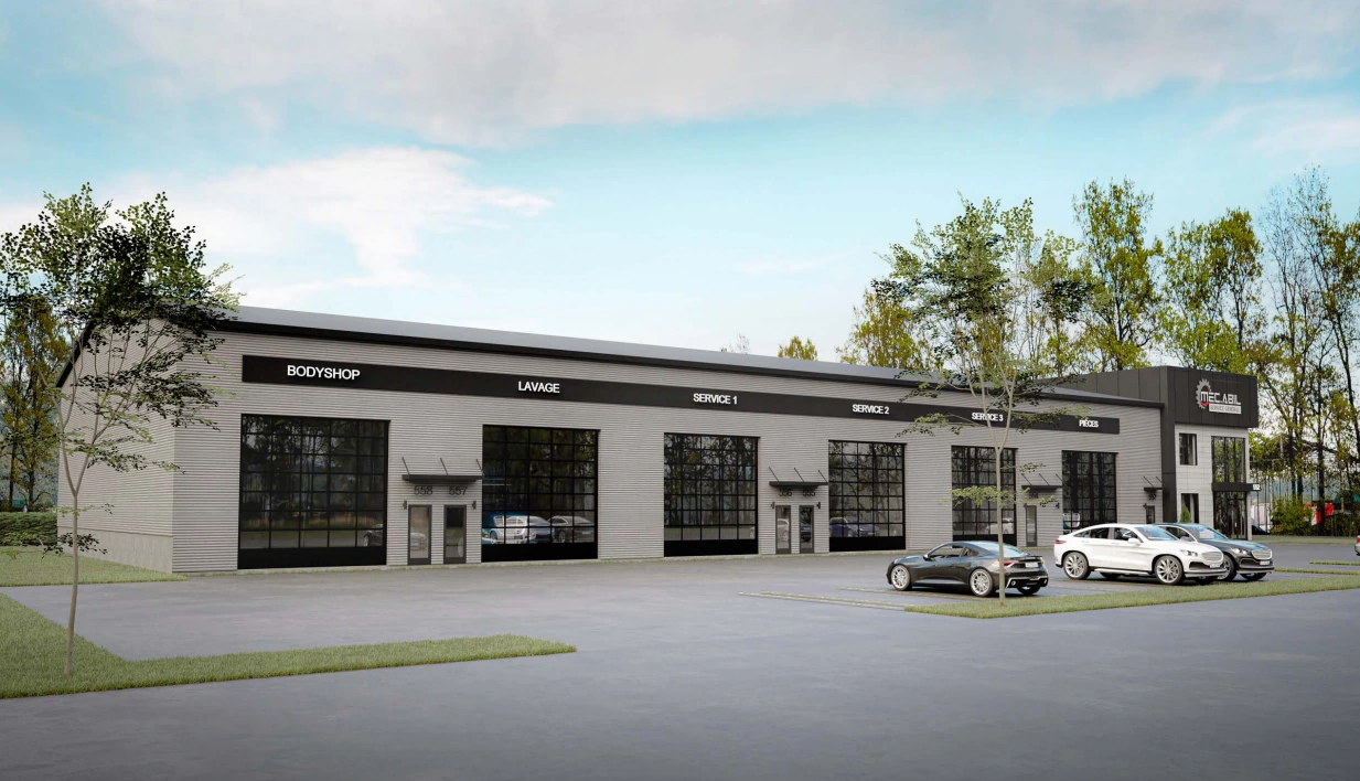 Entrepôt industriel Lanaudière par Novalith